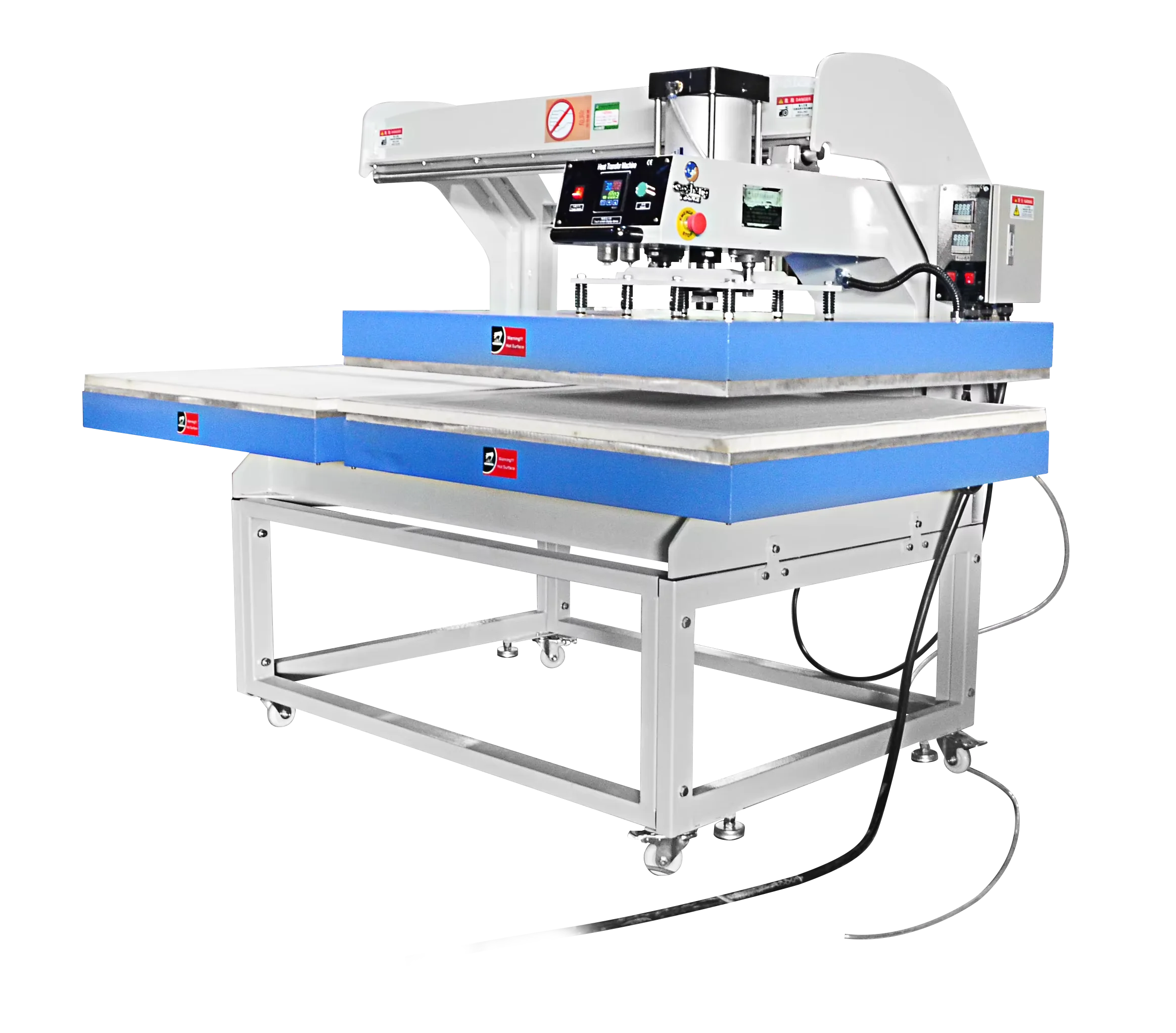 High quality heat press machines pneumatic double head press clothes press machine
