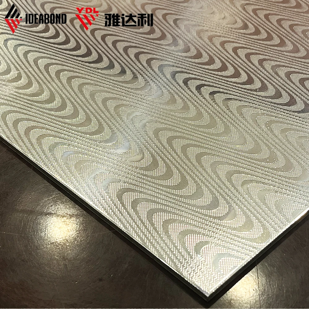paint coating decoration wall embossed 3D panel aluminum composite panel  orange skin surface