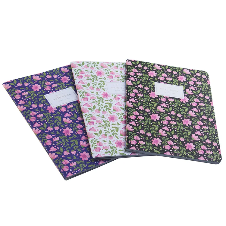 Custom Full Color Foil Stamping and Embossing Paper Cover Notebook with Center Sewn Binding