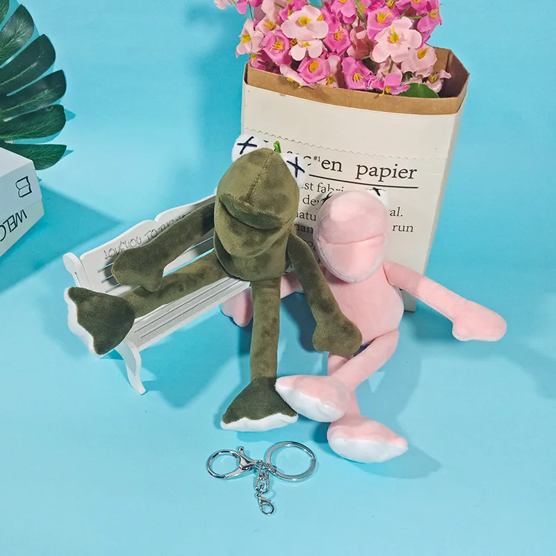 Plush Doll Frog Bell Keychain Cartoon Cute Fun Trend Pendant for Unisex Accessories Birthday Gift Exquisite New