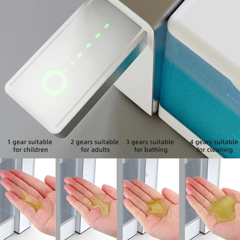 1000ml Industrial Wall Mounted Plastic Liquid Detergent Soap Hands Free Smart Hospital Automatic Sensor Alcohol Gel