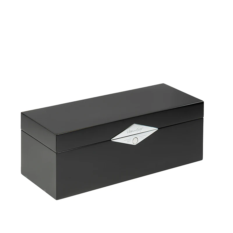  High Gloss Black Color Handmade Red Wine Wooden Gift