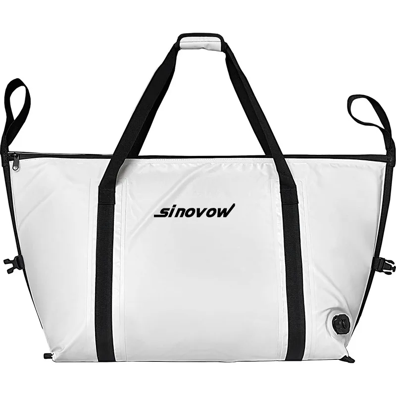 Insulated Fish Bag Cooler Flat Bottom Waterproof Ice Keep Fish Bag Fishing Leakproof Fish Cooler Bag