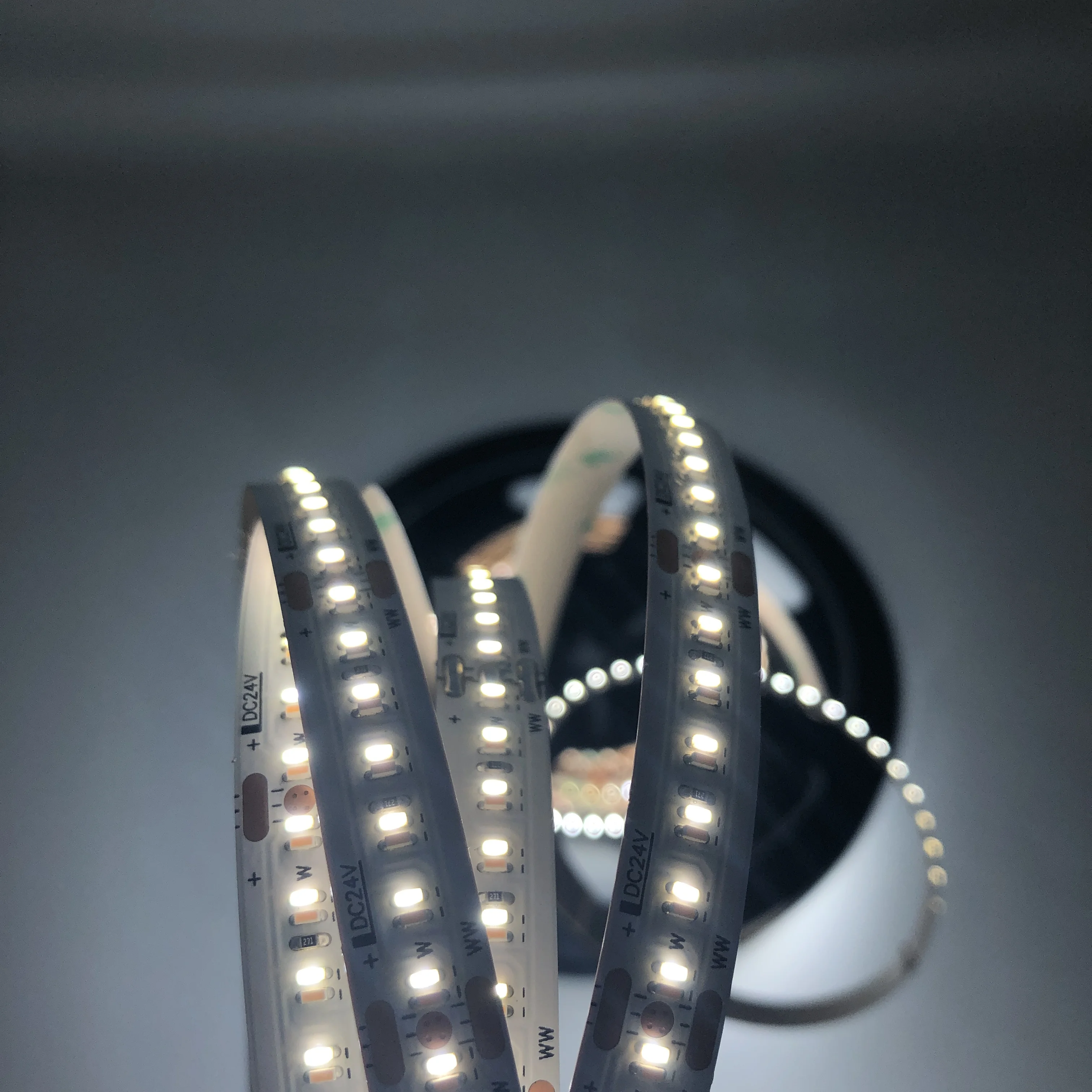 Thinker trendy design SMD1808 CCT warm white & cool white LED Strip light no light dot 364leds/m