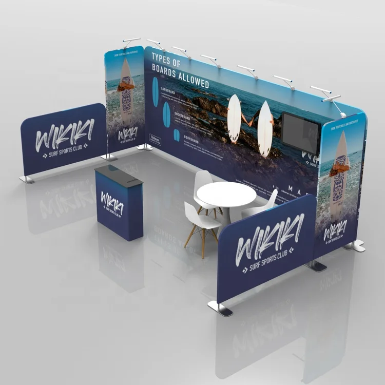 2022 new design portable tension fabric trade show booth display 10x20