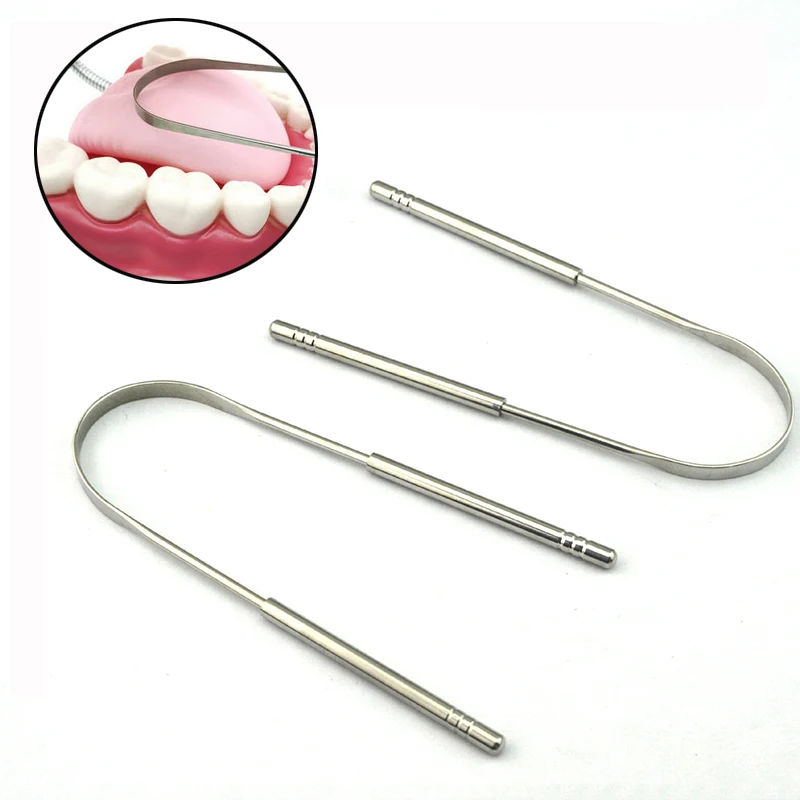 High Quality Surgical Grade Stainless Steel U Shape Oral Hygiene Tongue Cleaner Copper
