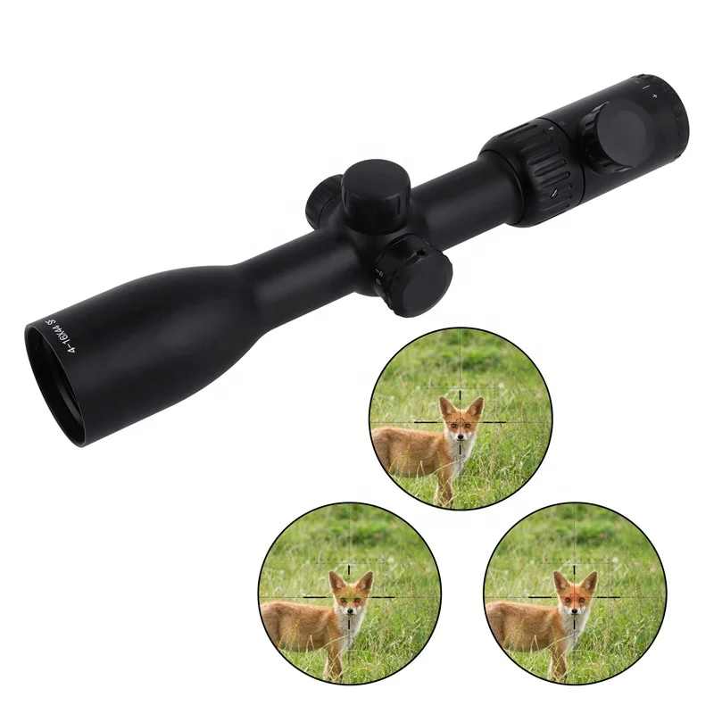 Focuhunter Shockproof Tactical Scope IP67 Waterproof 4-16X44 SFP Glass Etched Red Green Rangefinder Illumination Hunting Scope