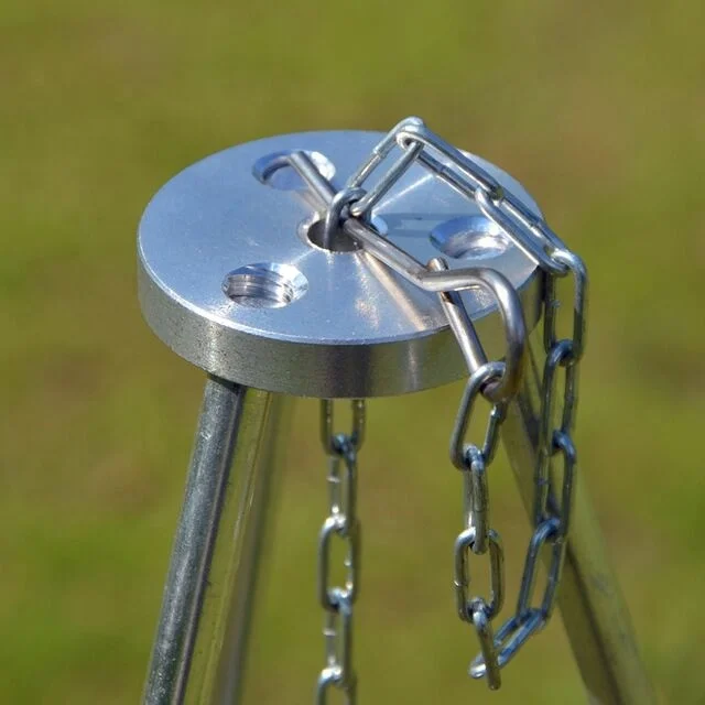 Stainless Steel Telescopic Aluminum Cooking Tripod Camping Outdoor Campfire Pot Holder Hanger Bracket
