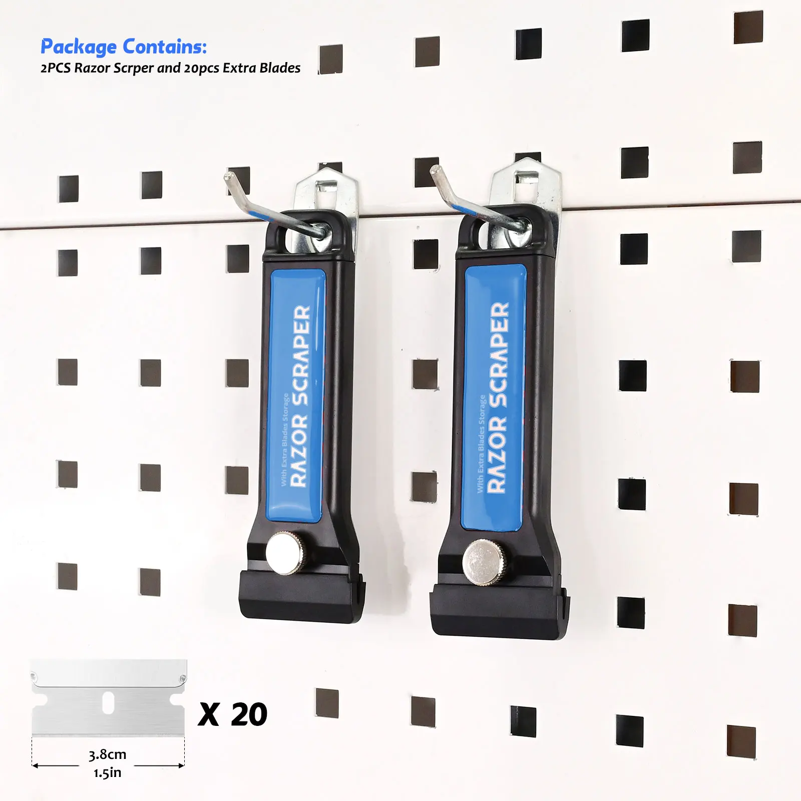 Foshio Oem/Odm Plastic Window Glass Razor Scraper Tool With Steel Blade