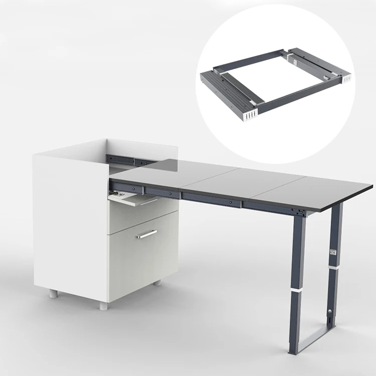 Heavy Duty Extension Aluminum Slide Mechanism For Dining Table Hidden Folding Extension Table Slide track