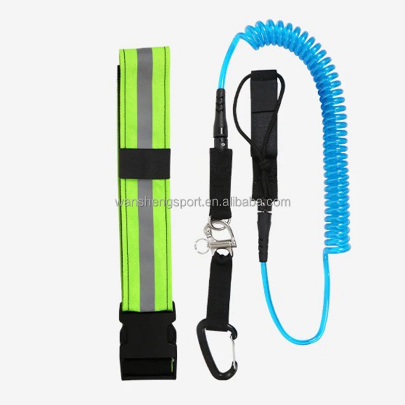 High Quality SUP Leash Coil Leg Rope Surfboards Leash OEM Surf Leash Coiled Ankle Rope accessories for paddle surf