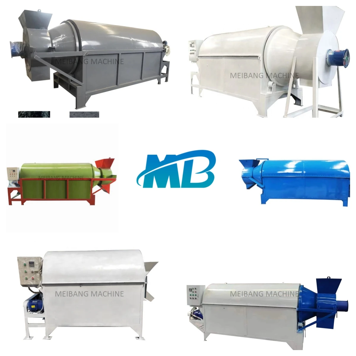 MB Grain Dryer Drying Machine Wet Food Waste Manure Rotary Drum Dryer to Animal Feed Poultry Horse Manure Drying Machine