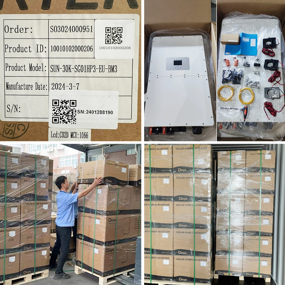 Deye SUN-40K-SG01HP3 -EU-BM4 Hybrid Solar Power Inverter 40kW 40000W 40Kva Three Phase Solar Inverter