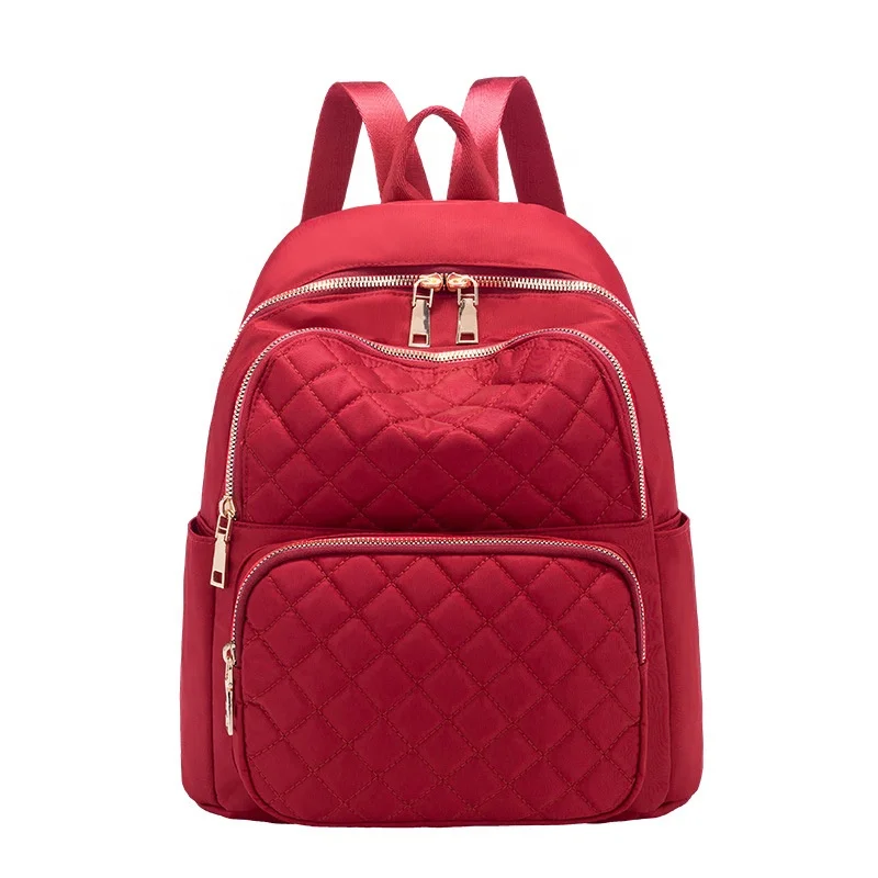 2021 designer quilted large capacity lady waterproof nylon vintage bags for women backpack