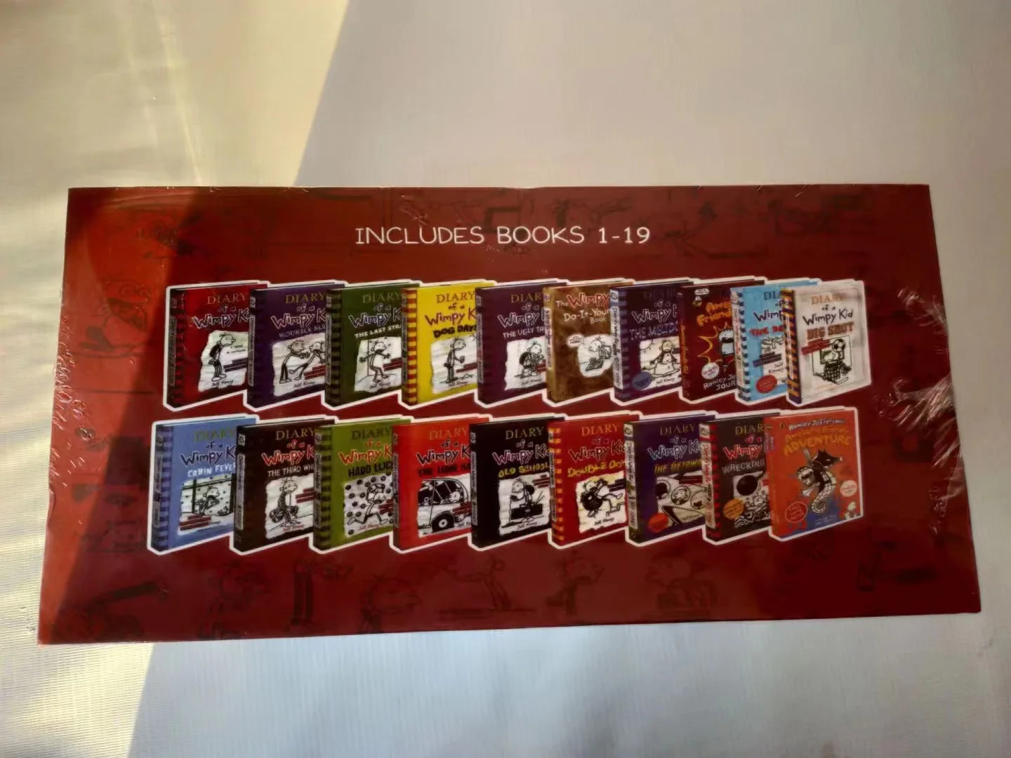 19 Books/Set English Picture Story Book Diary of a Wimpy Kid Comic Bridge Novel Children Daily Reading 6-12 Years