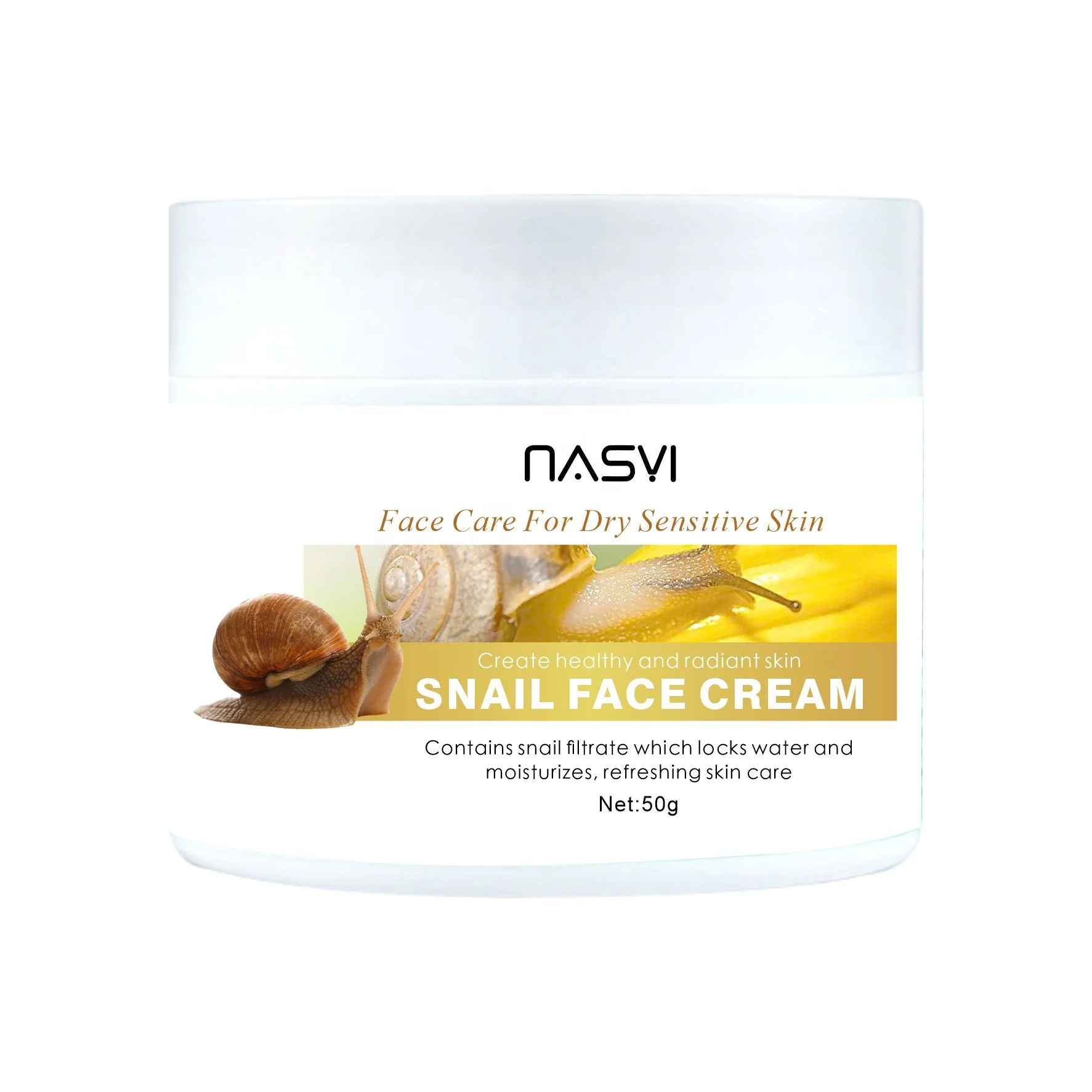 Factory Wholesale OEM Snail Moisturizing Cream With VitaminB3 Face Cream & Lotion Firming Anti Wrinkle Whiten Snail Face Cream