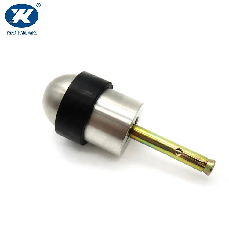 Half Round Head Stainless Steel Floor Mounted Rubber Door Stopper