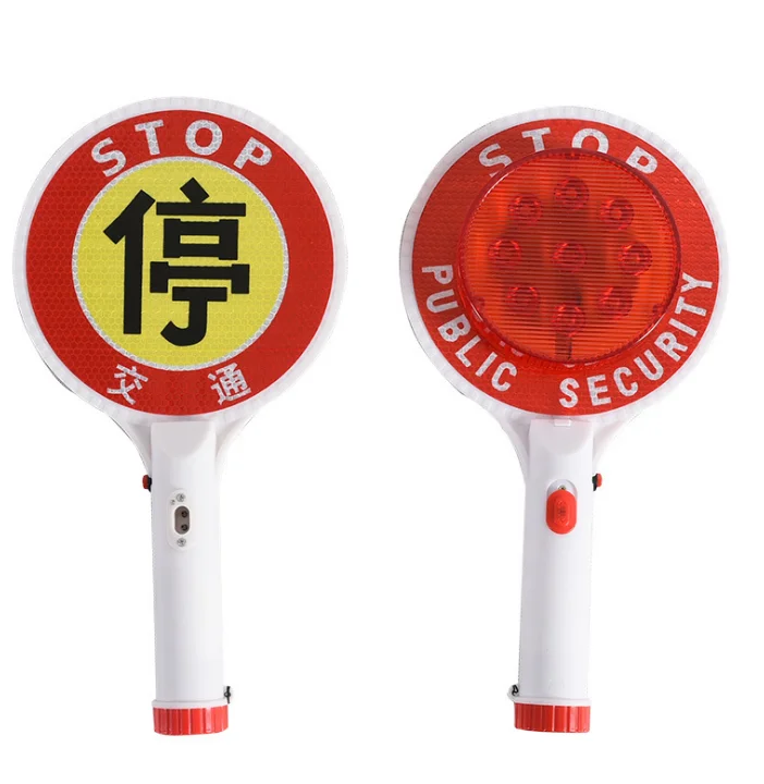 
Handheld led stop sign/Stop sign board/Traffic signal light led warning signs 