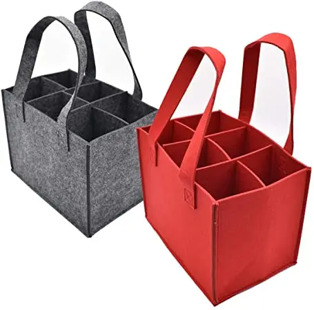 Горячая Распродажа, Подарочный фетровый пакет для вина в одной бутылке для свадьбы, дня рождения и праздничных сувениров