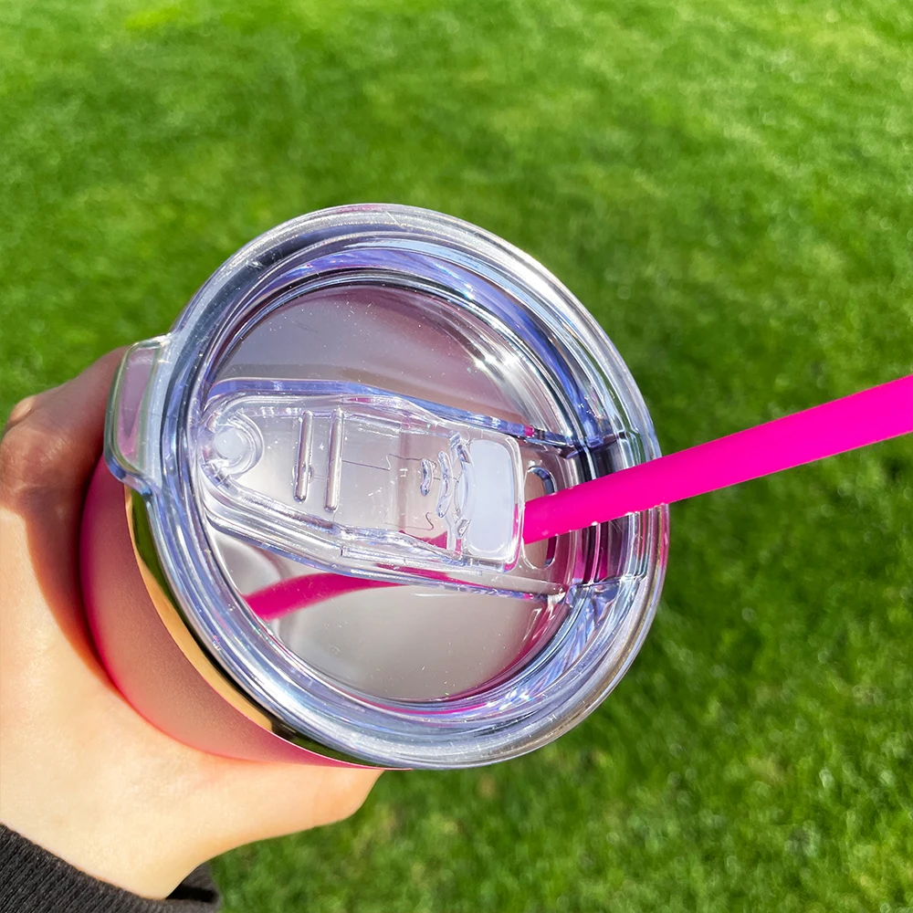 Double Wall Vacuum Insulated colorful 20oz mirror gold plated tumbler water bottle with Lid and Straw for laser engraving