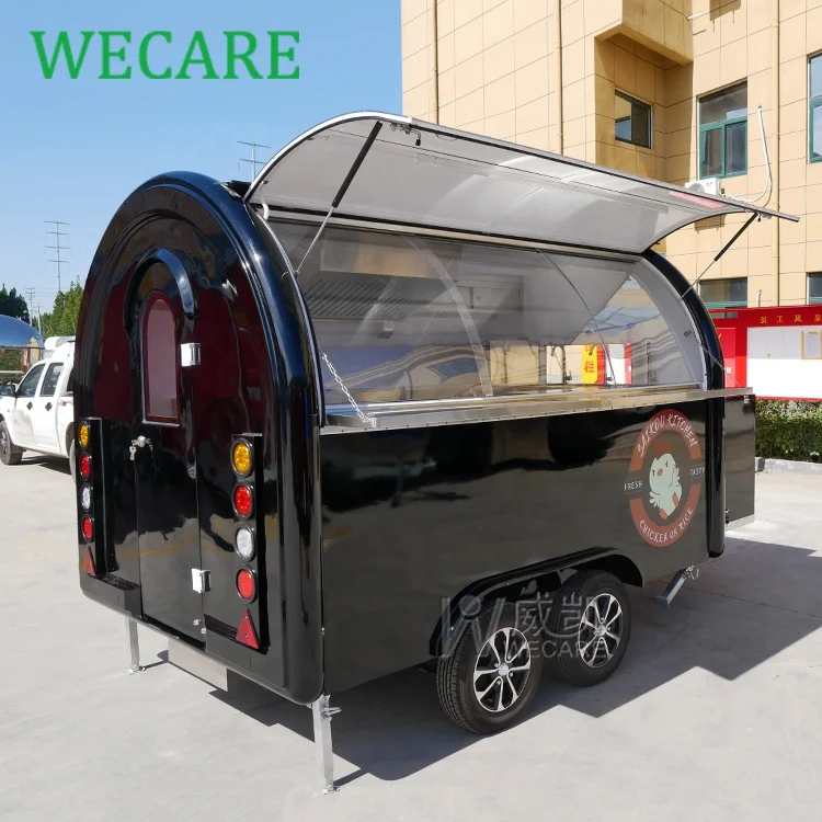 WECARE Street Mini Mobile тележки для еды наружный маленький круглый мобильный трейлер продажи в США