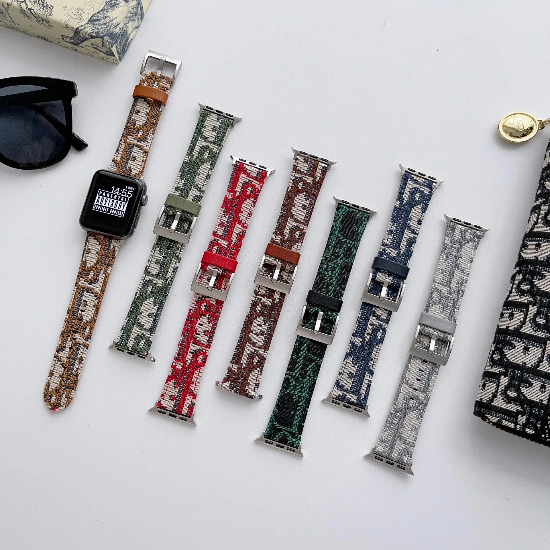 Braid Leather Band For Apple Watch Strap 44mm 45mm 42mm 49mm Ultra 38mm 40mm 41mm Luxury Designer Watch Band Iwatch 9 8 7 6 5 Se