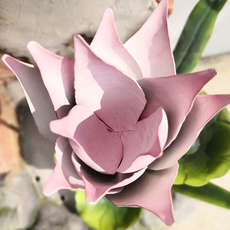 Metal Lotus Shape Mini-water-fountains Enchanted Garden Modern Water Fountain