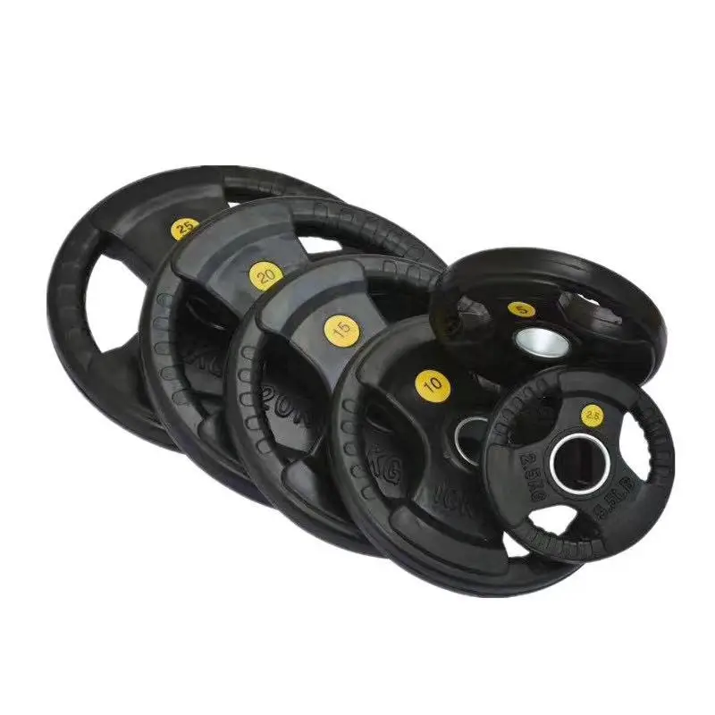 Power Lift Calibrated Weight Plate Black Rubber Weight Plate