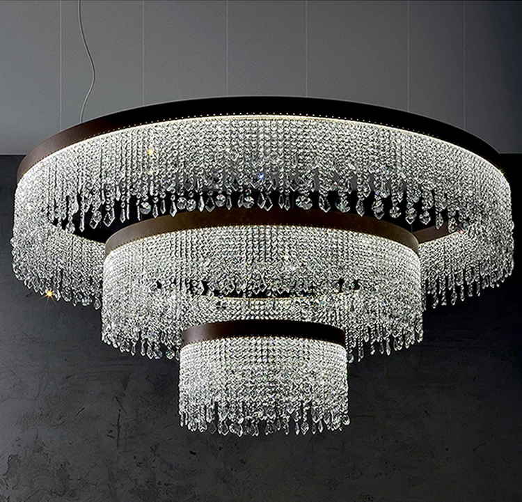 JC LIGHTING modern raindrop crystal round selling chandelier light rainbow crystal lustre for salon