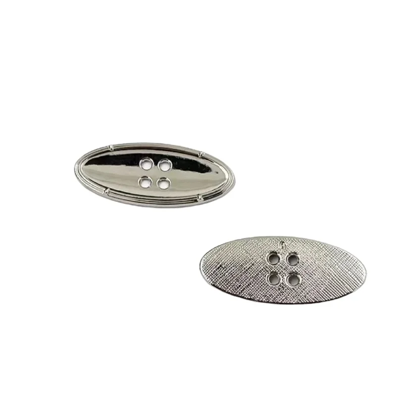 Fancy Design Garment Coat Round 4-Holes Buttons Sewing Metal Shank  Buttons For Jacket Custom For Clothing