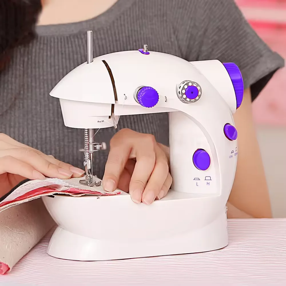Adult Electric Crafting Speed Crafting Mending Machine Electric Overlock Sewing Silks Wool Leather Mini Portable Sewing Machine