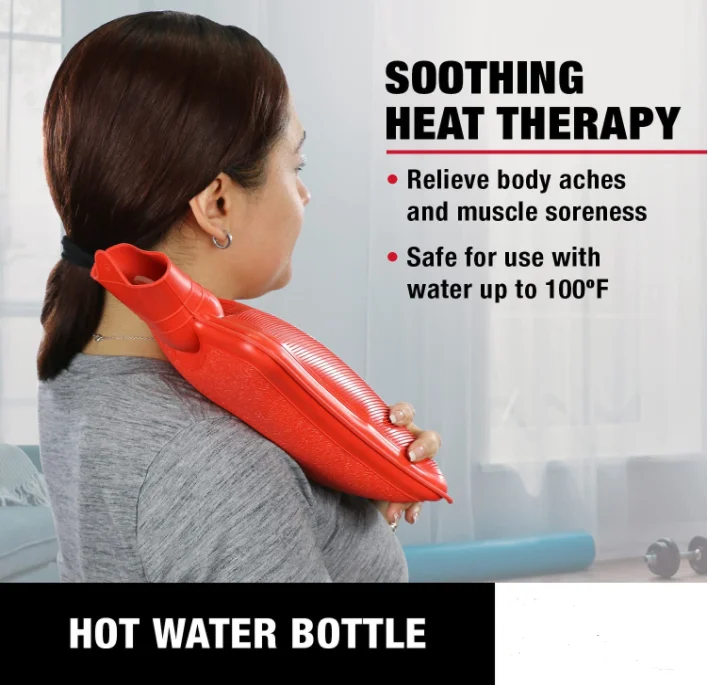 Worldwide Hot Sale Classic Red Rubber Thermos Water Bottle Cute Bag