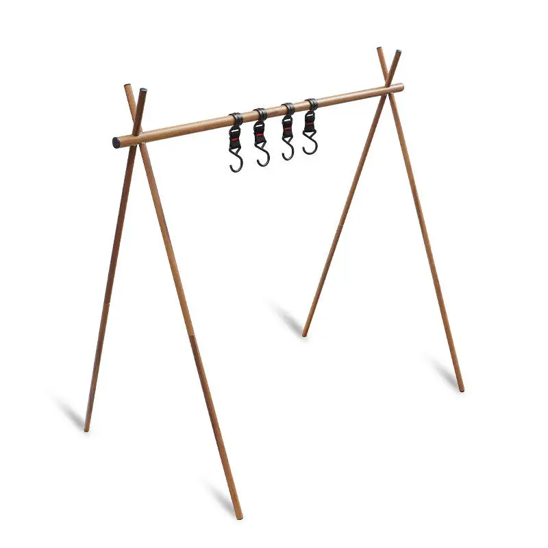 Wholesale Outdoor Portable Camping Storage Racks Foldable Ultra Sturdy Lightweight Camping Tripods Travel Debris Hangers
