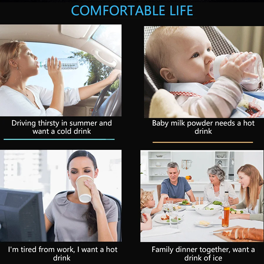 
Dc 12V Electric Mini Fridge Cup Car Drink Cooling Heating Holder Car Cup Holder Tablet For Truck 