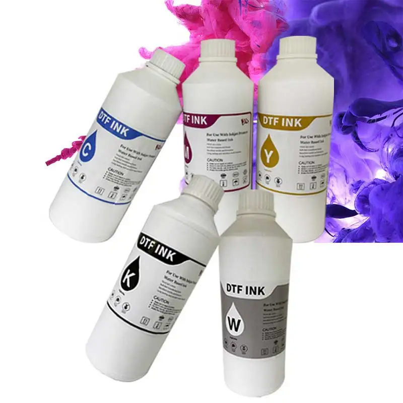 Photo Emulsion CMYK+W Various with Epson Xp600/i3200/i1600 Print Heads for Dtf Ink