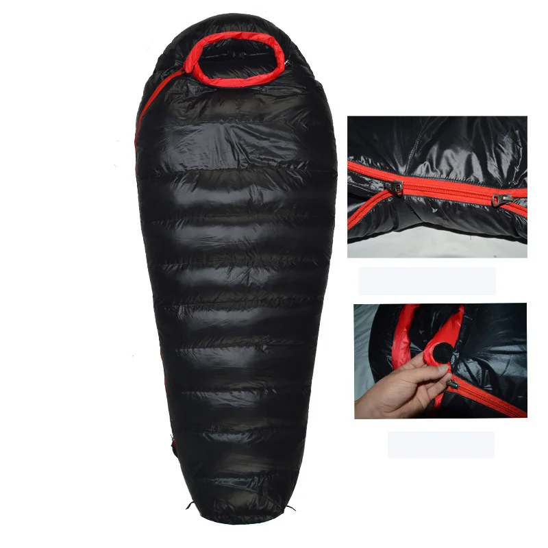 Wholesale Waterproof Adult Lightweight Winter Outdoor Camping Mummy Down Sleeping Bag for Hiking