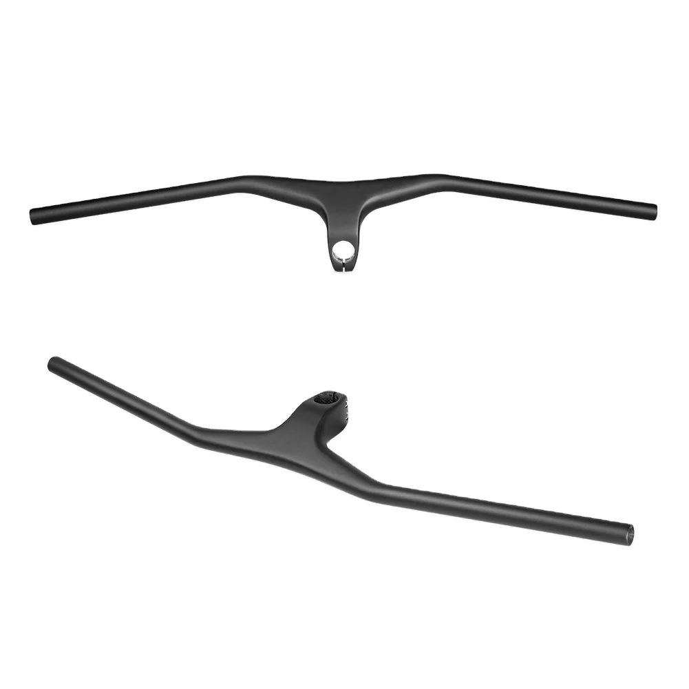 Spcycle T1000 Carbon Integrated MTB Handlebar 800mm -17 Degrees UD Matte Bicycle XC One Shaped Flat Bar Stem Bike