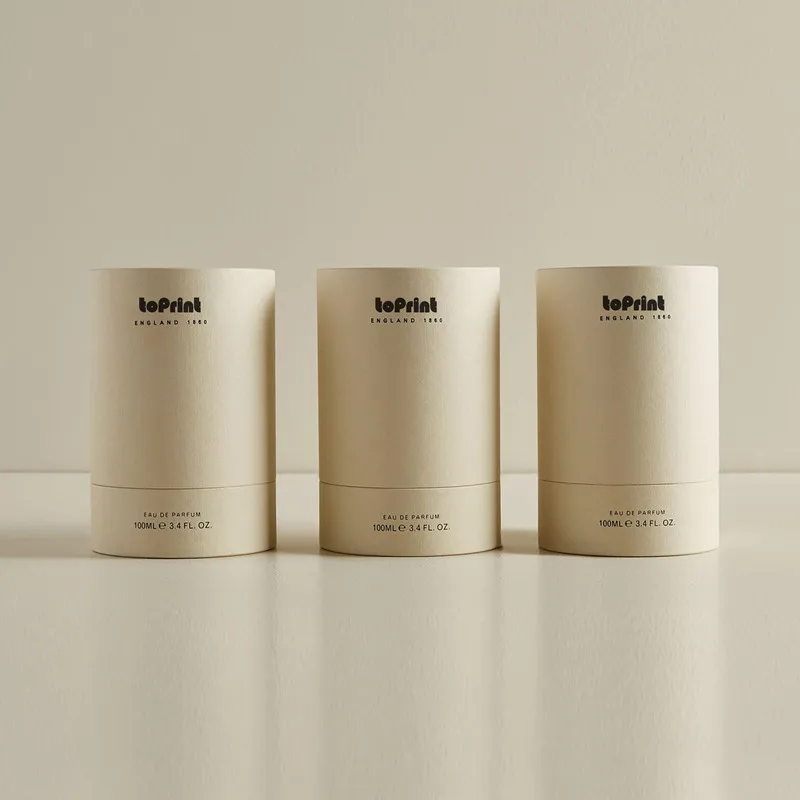 Luxury Perfume Bottle Packaging Custom Hot Stamping Glass Bottles Cosmetic Packaging Paper Tube Cylinder Manufacturing