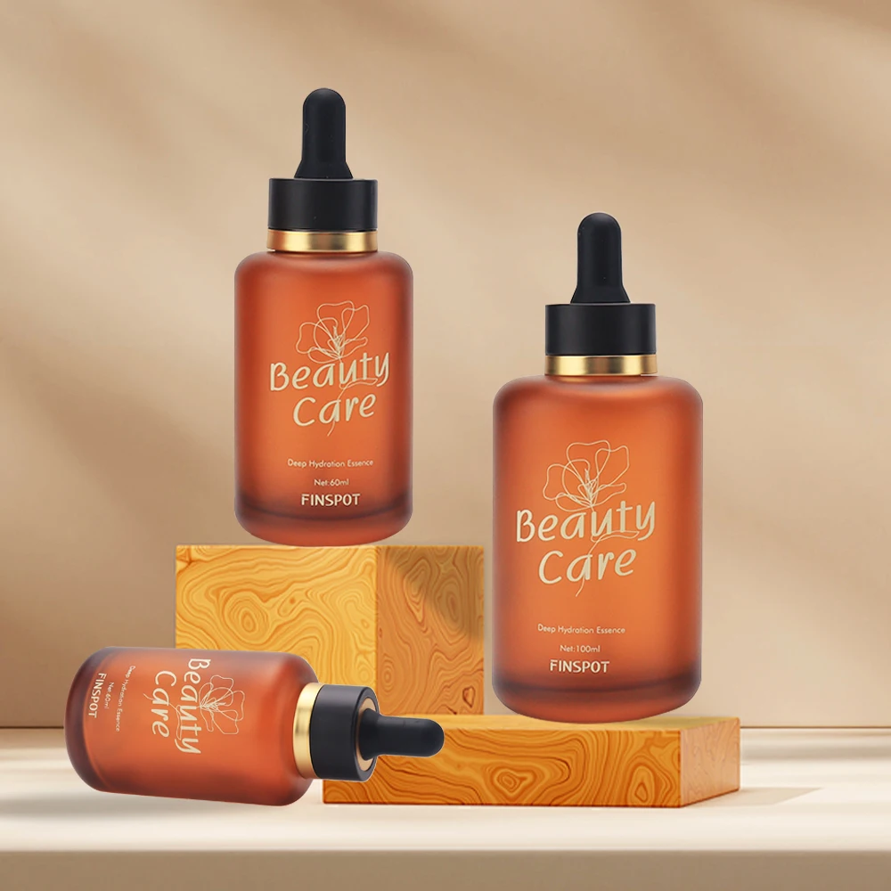 Low MOQ Luxury 1 oz 2oz Face Serum Glass Bottles Colorful and Rejuvenating Drop Serum Glass Bottle for Face for Face Serum