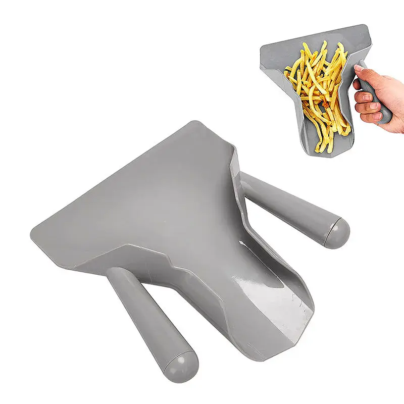 Commercial Double Handle Popcorn Potato Chips Scoops Food French Fry Shovel Plastic Fries Scoop