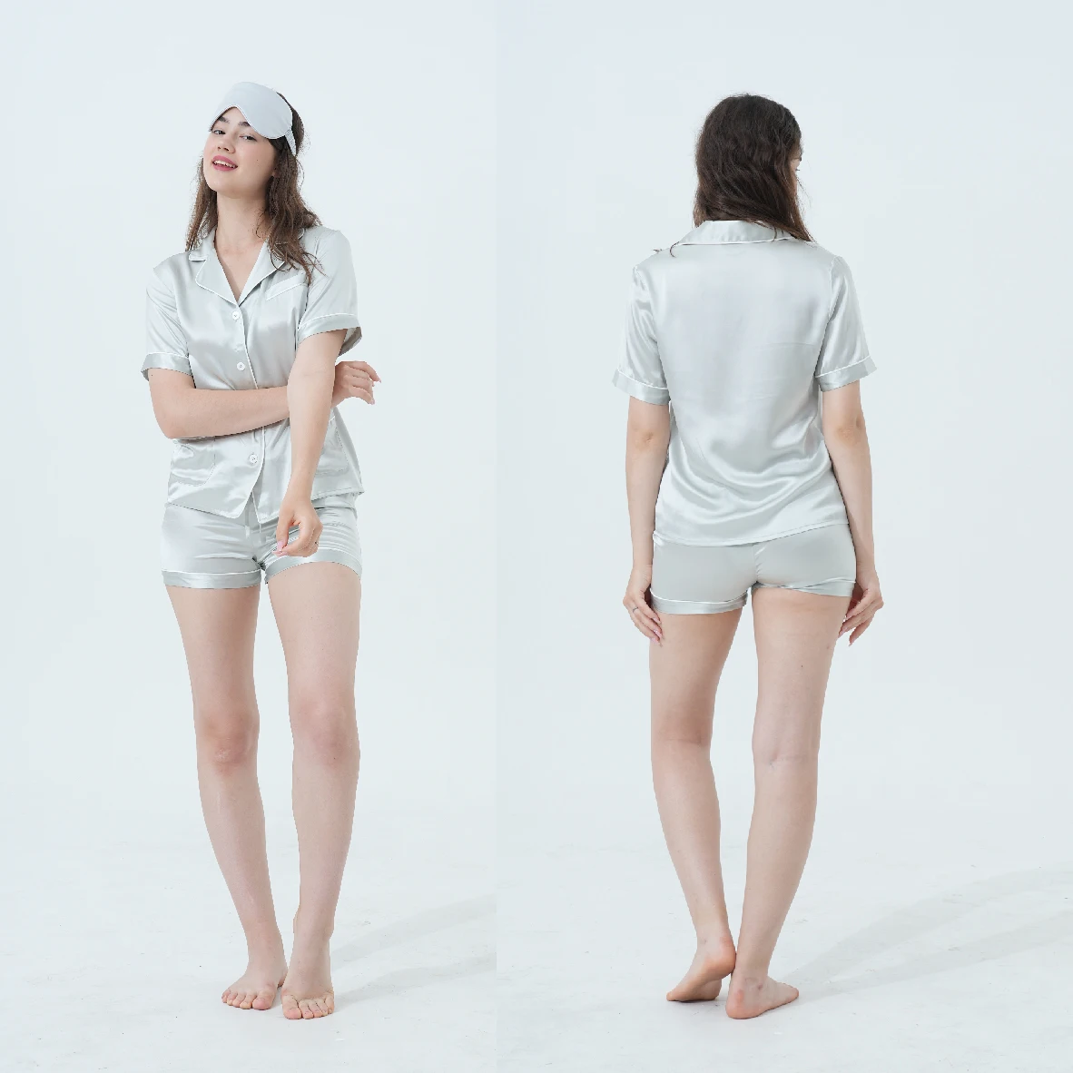 2024, новый стиль, оптовая продажа, лидер продаж, Женская пижама с коротким рукавом, Шелковый Атласный Женский комплект, домашняя одежда для сна