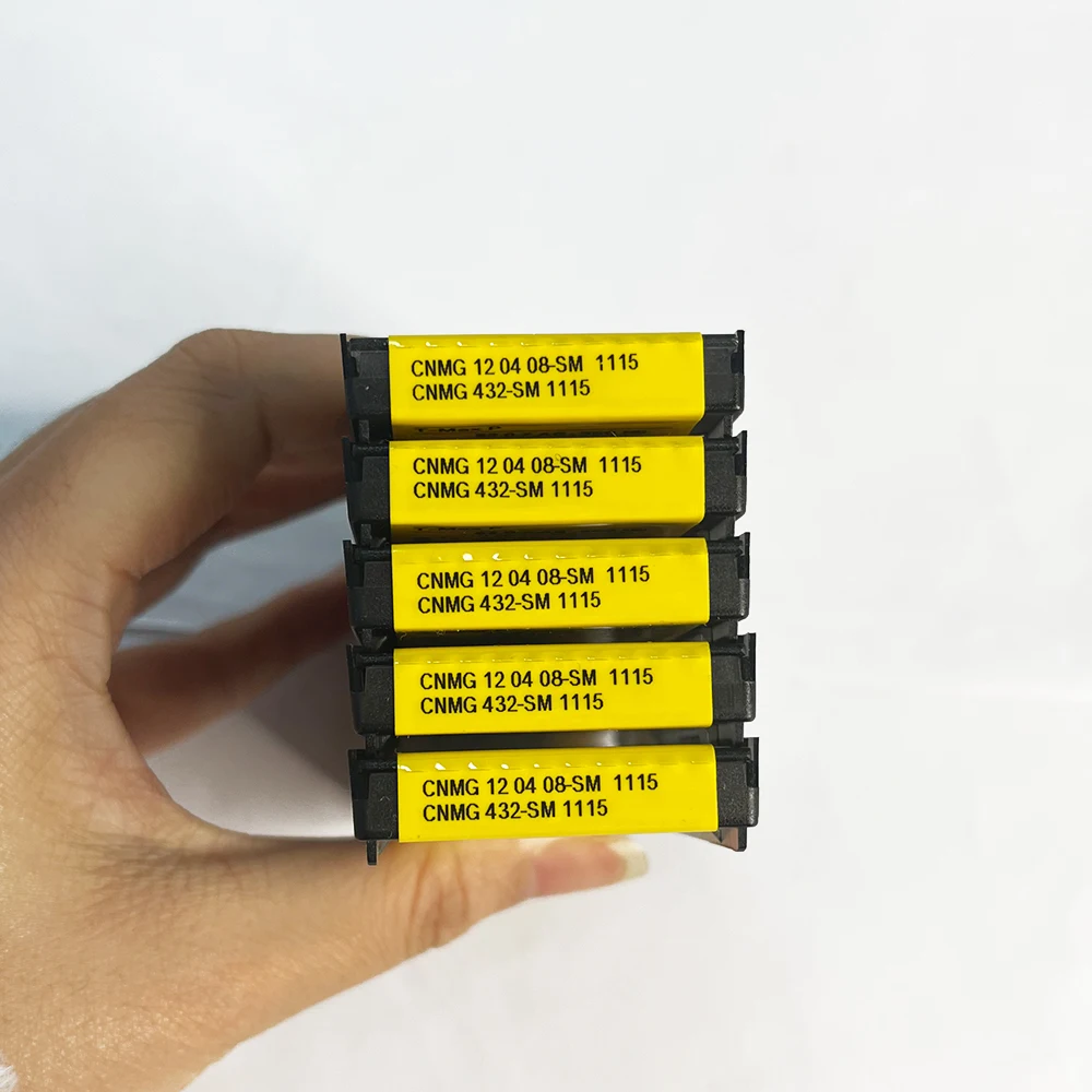 HUAZHICHUN 10pcs CNMG120408-SM1115  Stainless Steel Boring Turning Blade