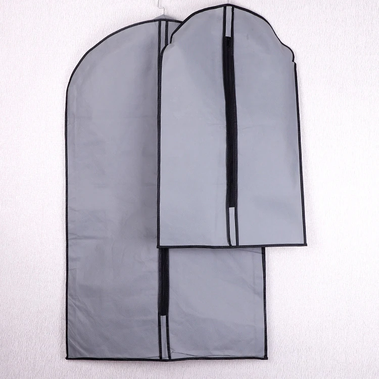 Non-woven Suit Bag Portable Dust Clothing Cover for Dress Coat Suit Garment Covers Wardrobe Hanging Customized Garment Bag