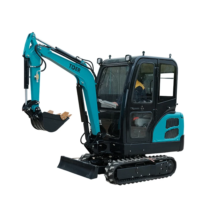 TDER brand new mini digger excavators 1.8tons 2 tons hydraulic excavator mini with closed cabin