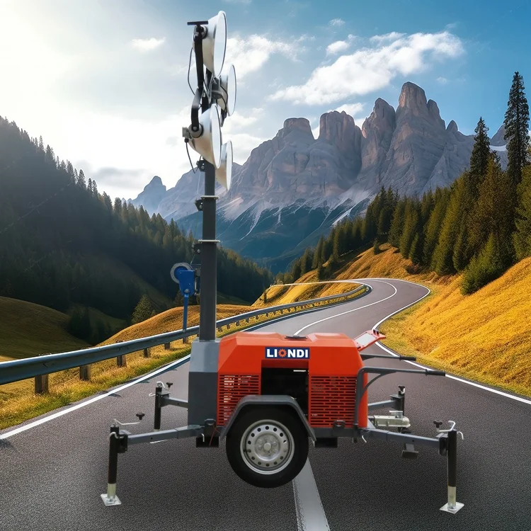 7m Cheap Price Construction Outdoor Mobile Lighting Tower