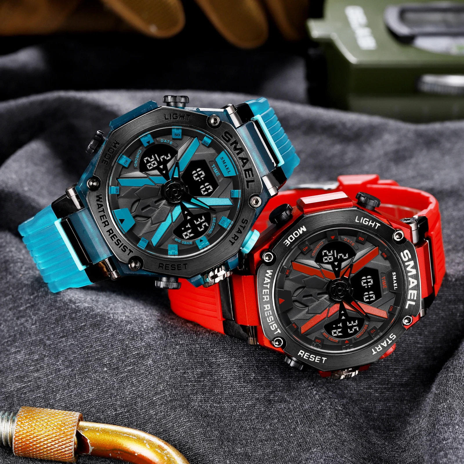 SMAEL 8087 waterproof led watch relojes de hombre wholesale watches quartz analog digital watches