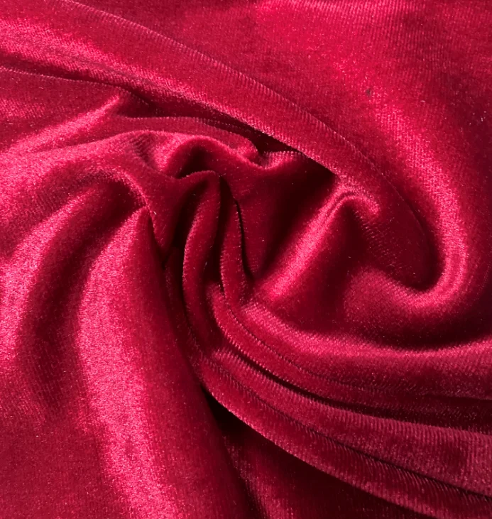 plain dyed solid Korean spandex KS velvet warp knitted fabrics wholesaler for Turkey market