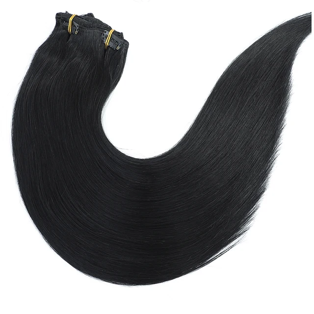 XCCOCO 100% Russian Human Remy Clip On Hair Extensions Wholesale Natural Seamless Indian Clip In Hair Extension
