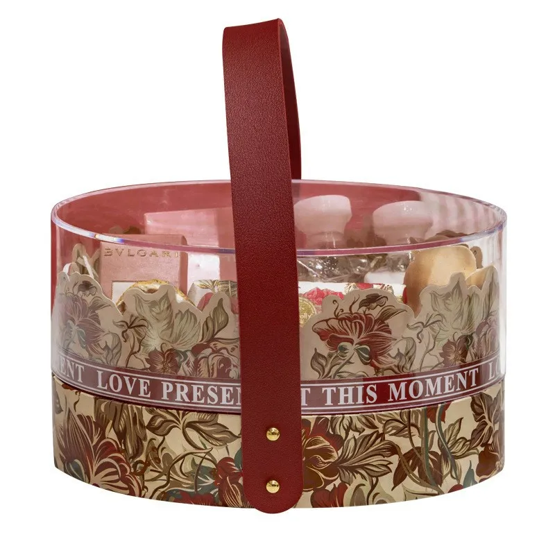 High quality Custom Round Display Storage Box Transparent Acrylic Wish Gift Box Decor Acrylic Wedding Gift Box