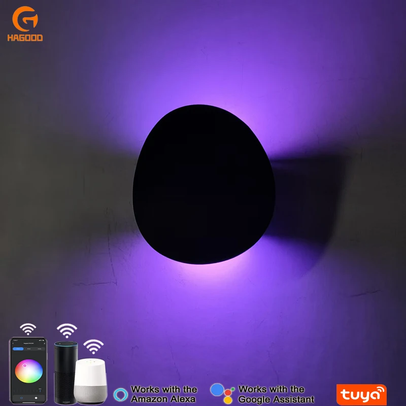 Smart WiFi Tuya App Wall Lamp Waterproof Double Head Rocker 9W Wall Light Outdoor Modern Decorative LED Smart Wall Lamp Music